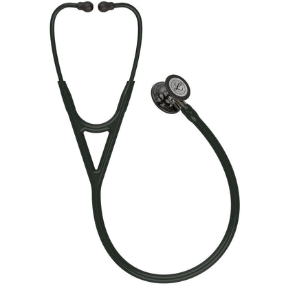 Estetoscopio Littmann Cardiology IV, 6204, Tubo negro, Acabado tubo estandar, Campana ahumado alto brillo, Vástago champaña