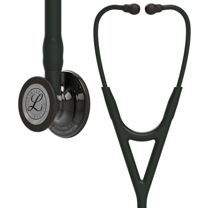 Estetoscopio Littmann Cardiology IV, 6232, Tubo negro, Acabado tubo estandar, Campana ahumado alto brillo, Vástago negro