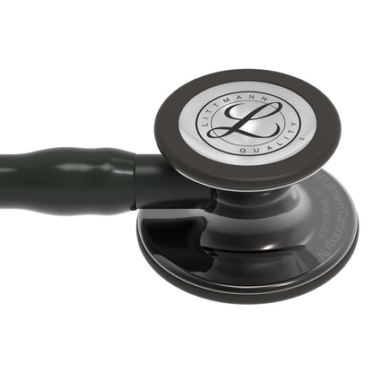 Estetoscopio Littmann Cardiology IV, 6232, Tubo negro, Acabado tubo estandar, Campana ahumado alto brillo, Vástago negro