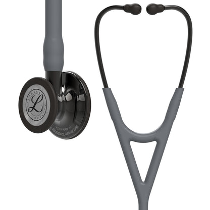 Estetoscopio Littmann Cardiology IV, 6238, Tubo gris, Acabado tubo estandar, Campana ahumado alto brillo, Vástago ahumado