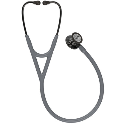 Estetoscopio Littmann Cardiology IV, 6238, Tubo gris, Acabado tubo estandar, Campana ahumado alto brillo, Vástago ahumado