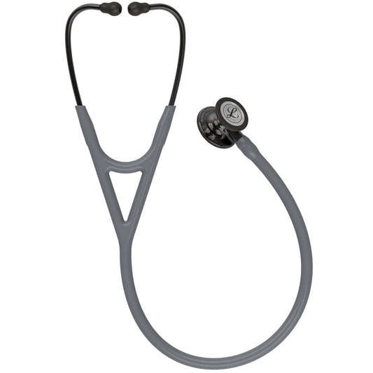 Estetoscopio Littmann Cardiology IV, 6238, Tubo gris, Acabado tubo estandar, Campana ahumado alto brillo, Vástago ahumado