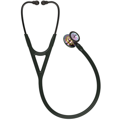 Estetoscopio Littmann Cardiology IV, 6240, Tubo negro, Acabado tubo estandar, Campana arcoiris alto brillo, Vástago ahumado