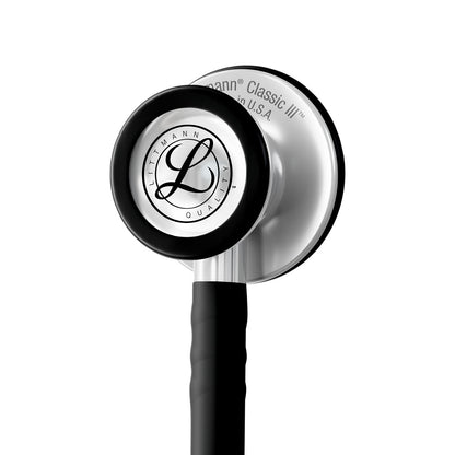 Estetoscopio Littmann Classic III, 5620C, Tubo negro, Acabado tubo satinado, Campana acero inoxidable