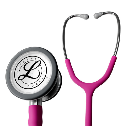 Littmann Classic III Stethoscope, 5648C, Raspberry Satin Tubing, Stainless Steel Finish